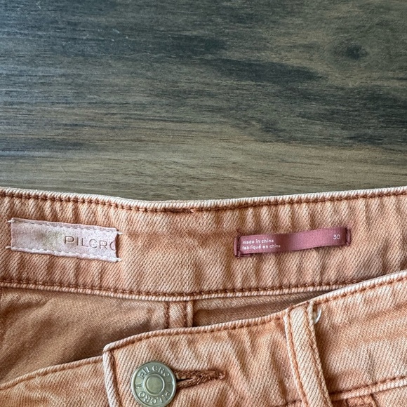 Anthropologie Pilcro The Column Straight Leg Jean Maize Orange color, Size 30 - Picture 7 of 8